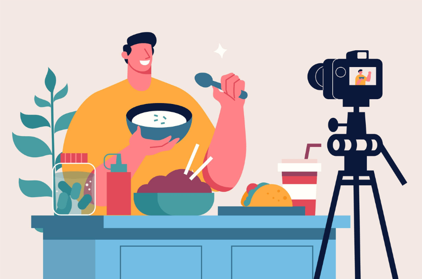 collab with food vlogger 