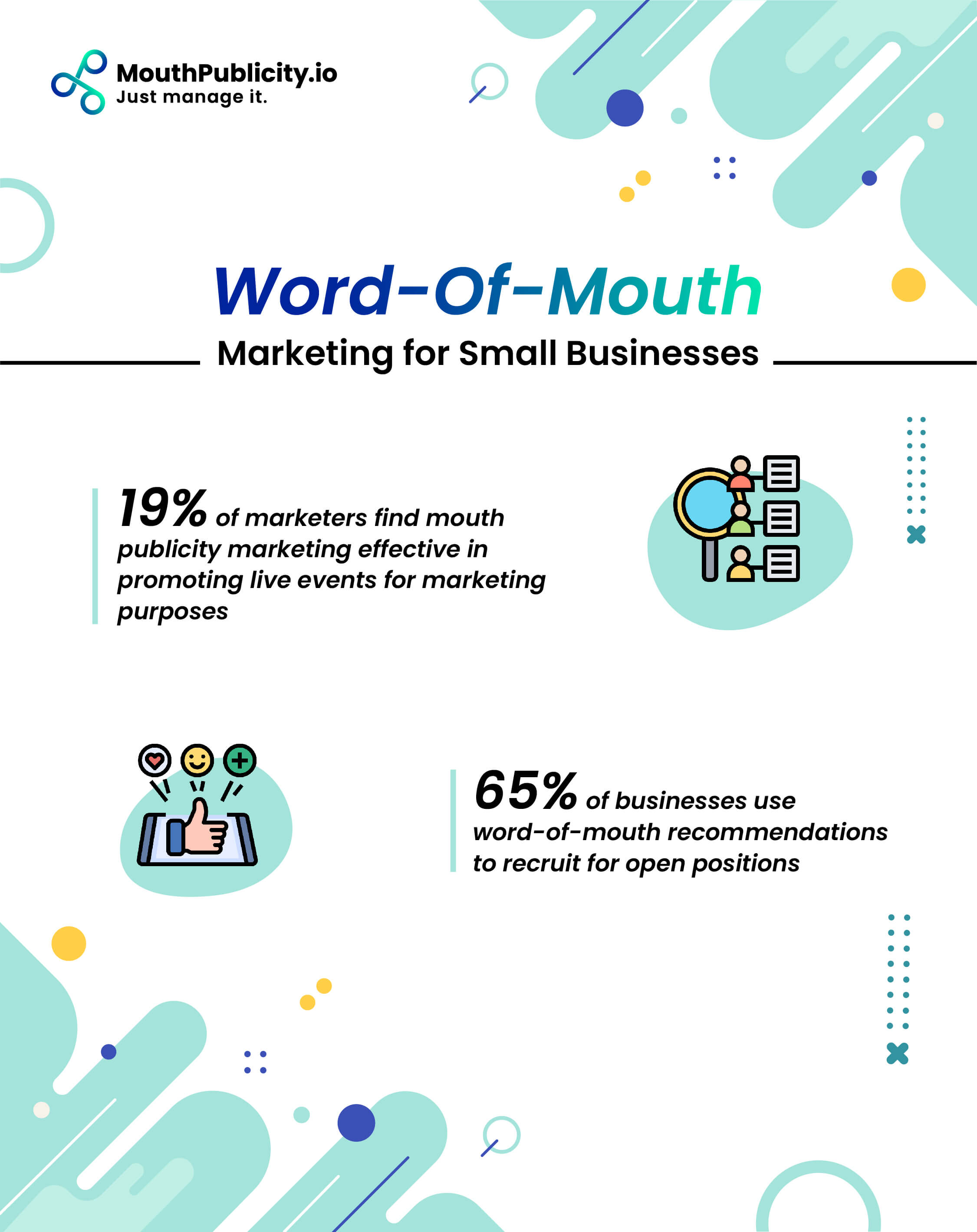 word of mouth stats of small business infographic